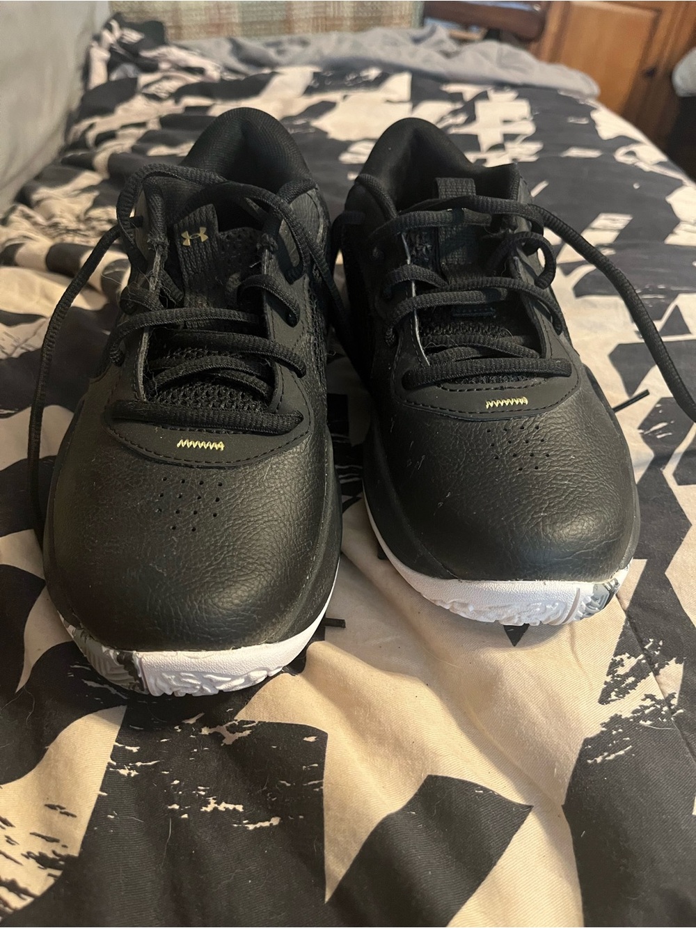 Under Armour Kids Black Sneakers with White Soles